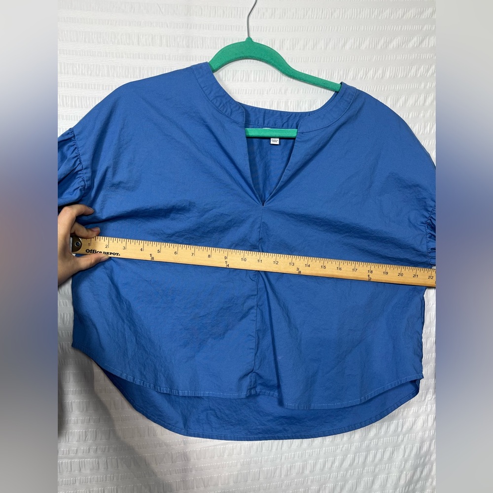 Pistola Women’s Lou Top Blue Puff Long Sleeve Cropped Top Size Small - Picture 8 of 14